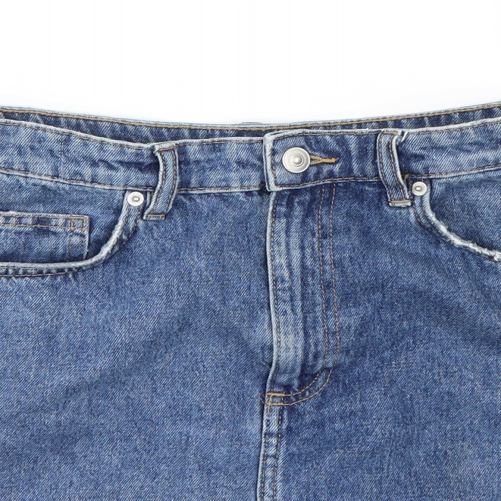 H&M Womens Blue   A-Line Skirt Size S