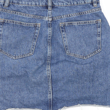 H&M Womens Blue   A-Line Skirt Size S