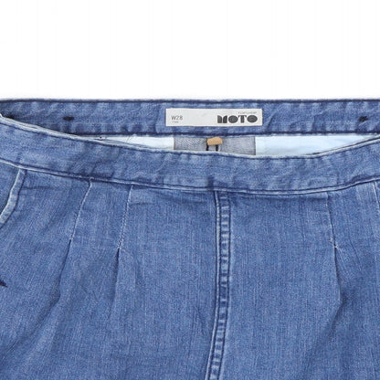 Topshop Womens Blue   Cut-Off Shorts Size 28 in