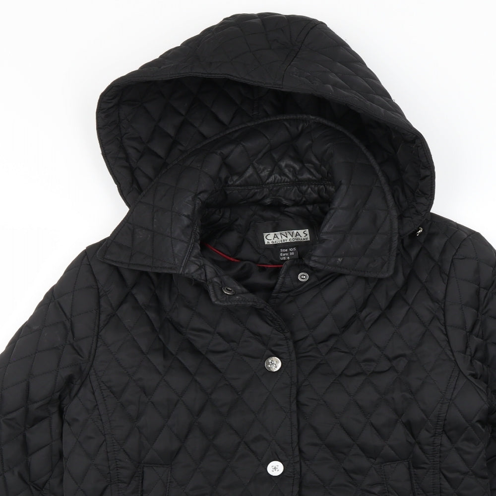 Canvas Womens Black   Jacket  Size 10