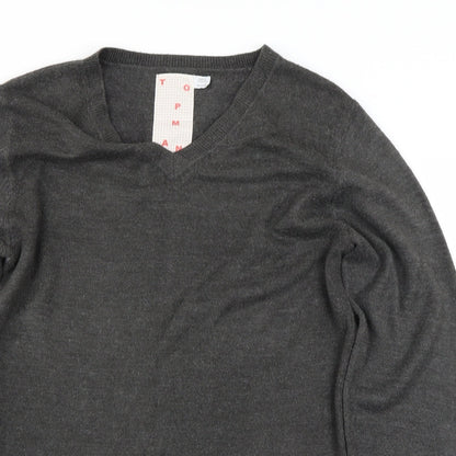 Topman Mens Grey   Pullover Jumper Size S