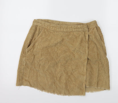 BDG Womens Brown  Corduroy Wrap Skirt Size M