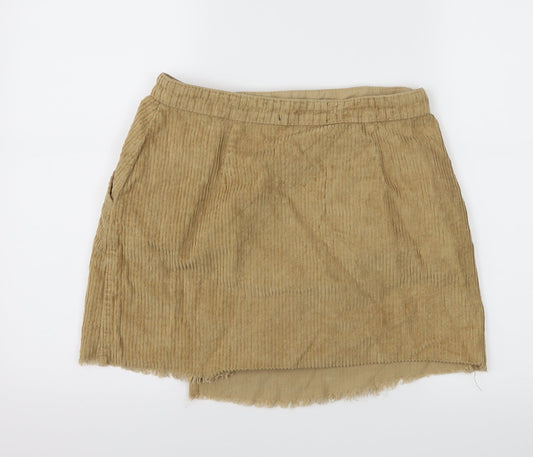 BDG Womens Brown  Corduroy Wrap Skirt Size M