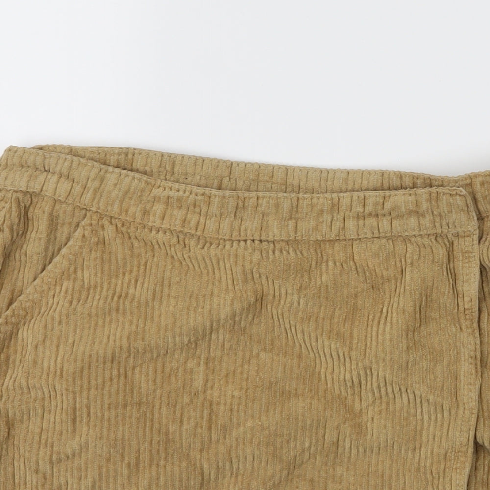 BDG Womens Brown  Corduroy Wrap Skirt Size M