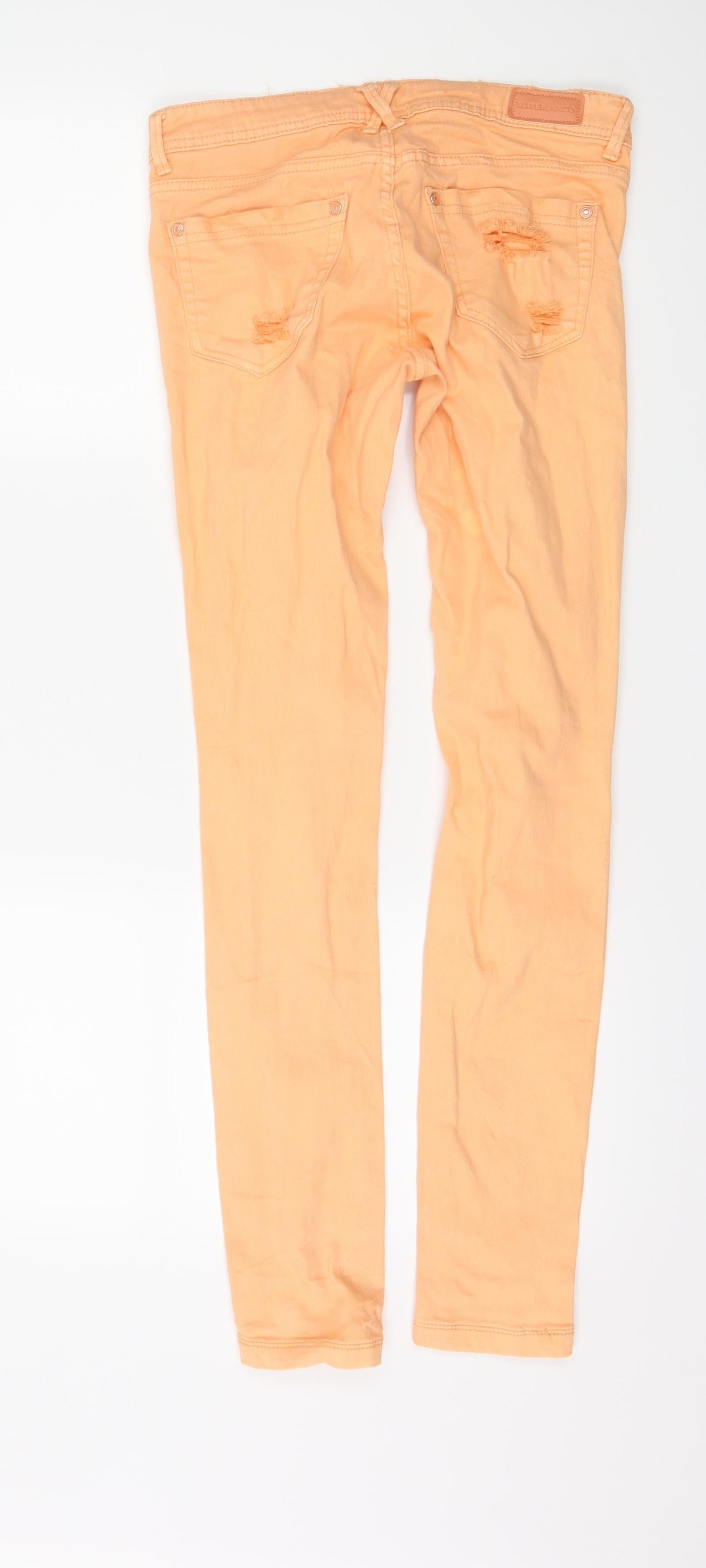 Suteblanco Jeans Womens Orange  Denim Skinny Jeans Size 6 L29 in
