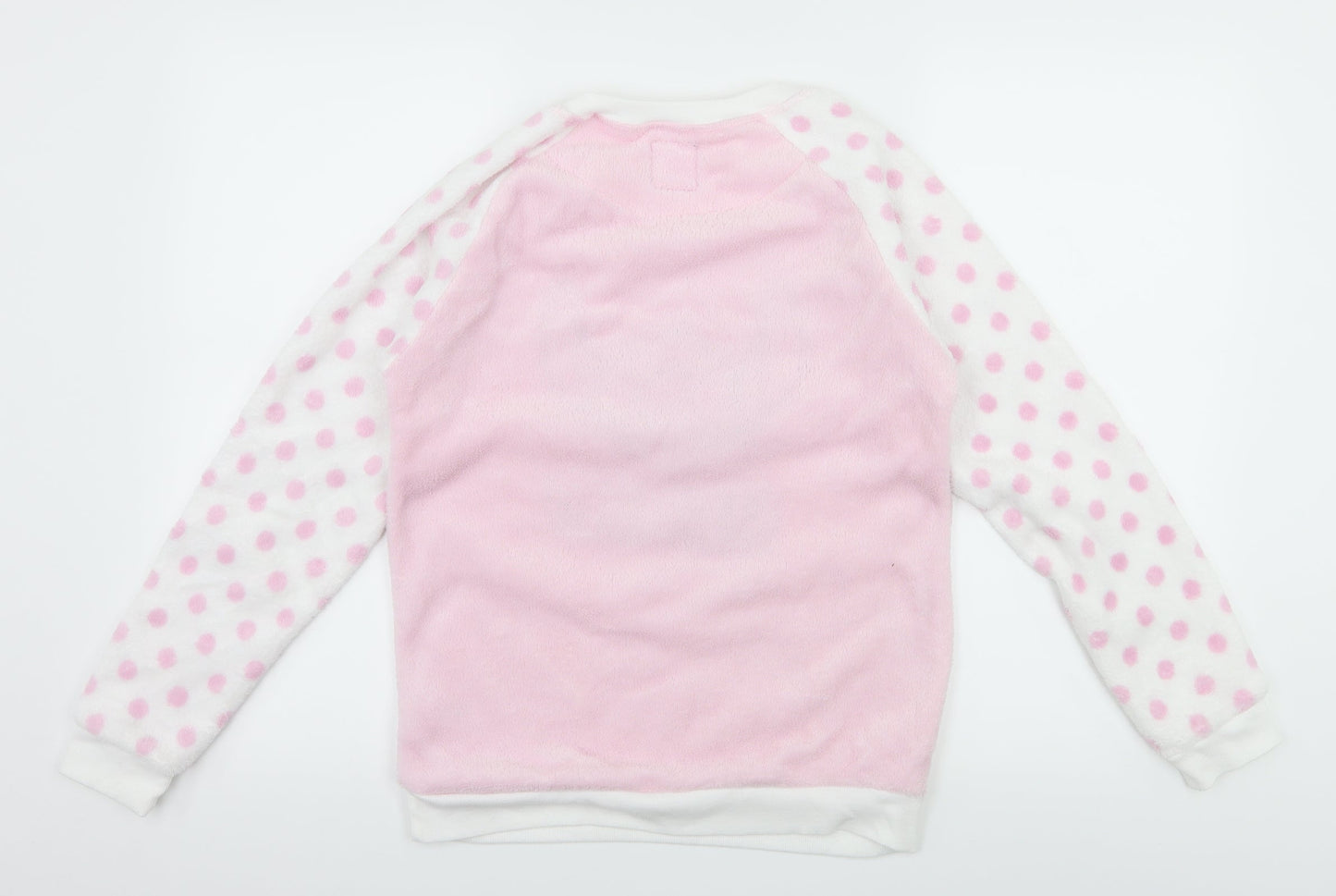 Love To Lounge Womens Pink Polka Dot Microfibre Top Pyjama Top Size 6  - Stitch
