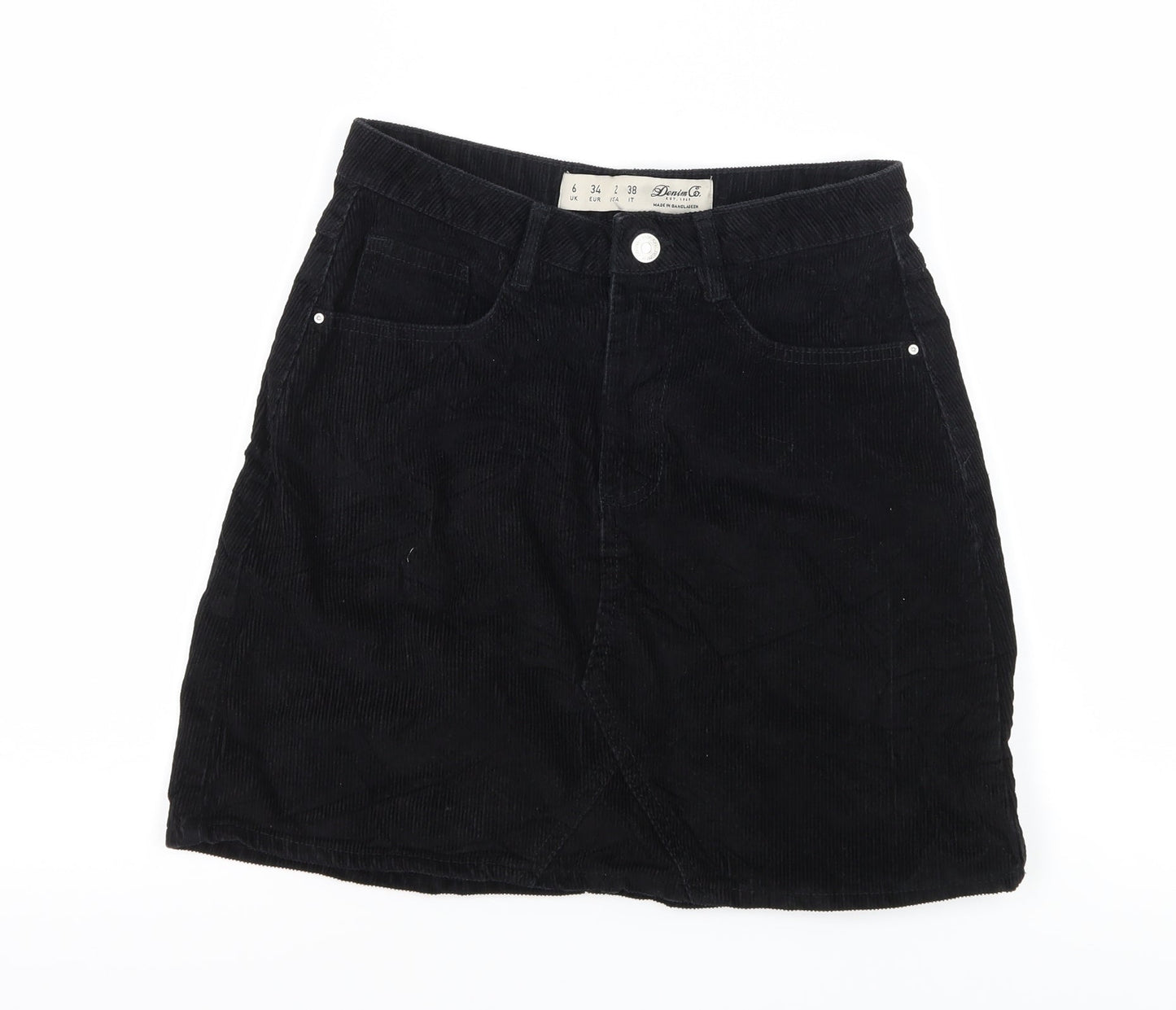 Womens UK Size 6 Denim & Co. A-Line Corduroy Skirt