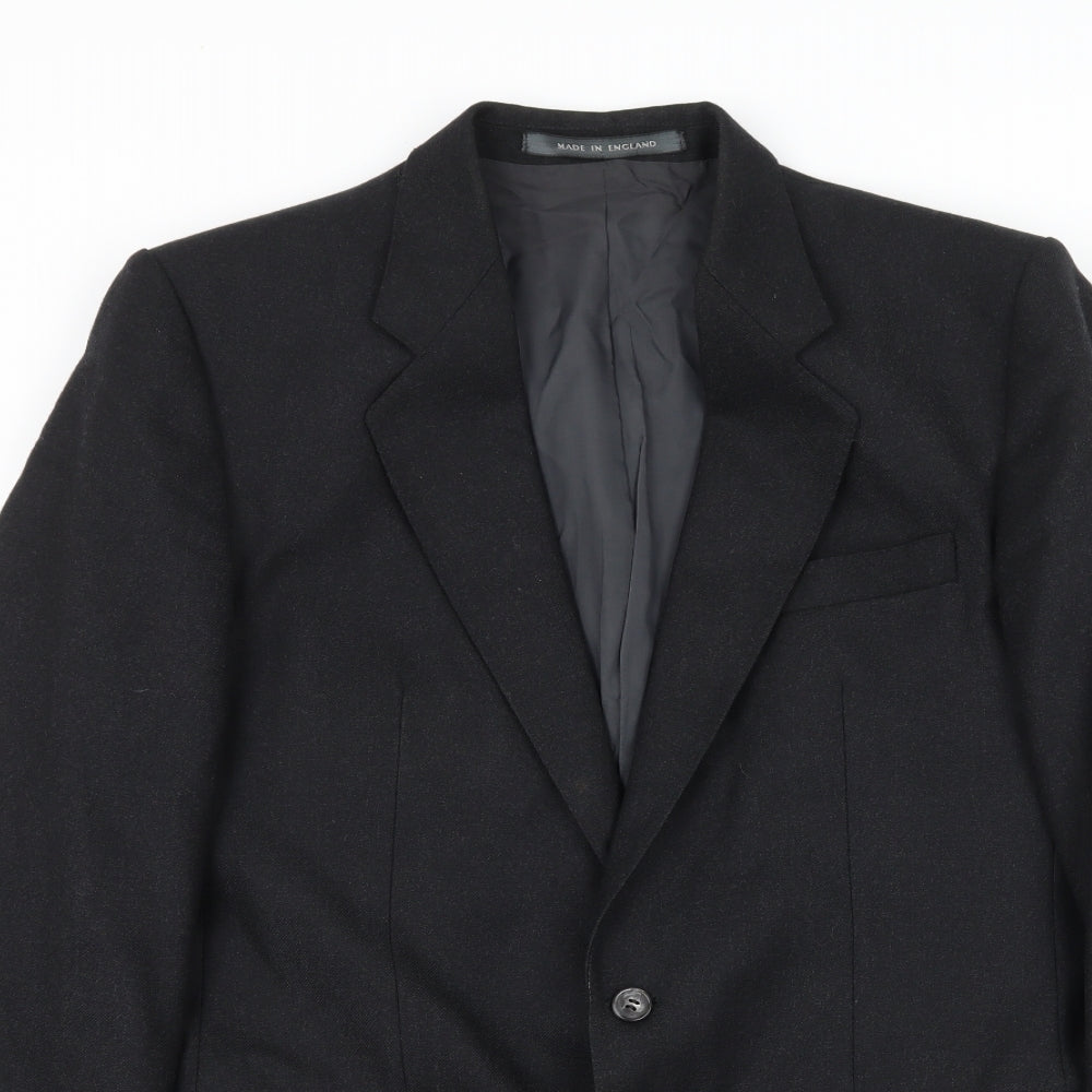 Mens UK Size L Pinstripe Regular Grey Suit Jacket