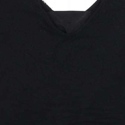 NEXT Womens Black Geometric Knit Pullover Jumper Size 14