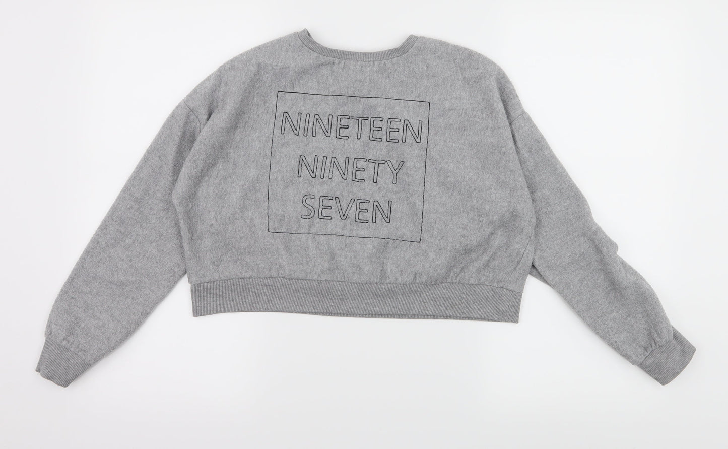 New Look Girls Grey  Jersey Pullover Sweatshirt Size 12-13 Years  - 1997
