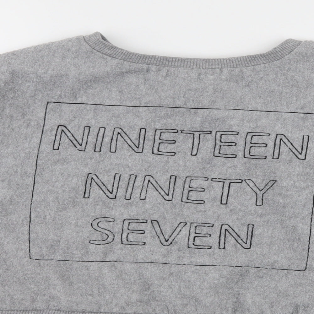 New Look Girls Grey  Jersey Pullover Sweatshirt Size 12-13 Years  - 1997