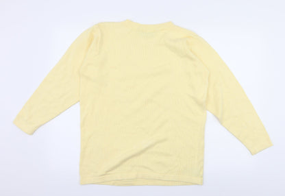 Marks and Spencer Womens Yellow  Knit Pullover Jumper Size 8