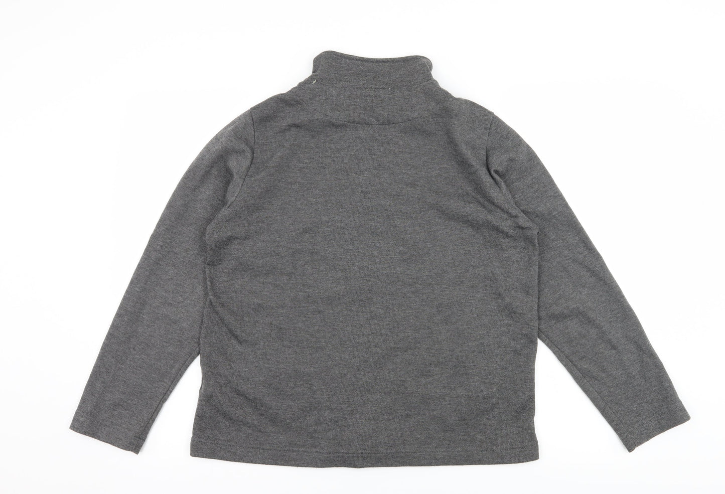 Damart Womens Grey  Jersey Full Zip Sweatshirt Size 10  - Flower