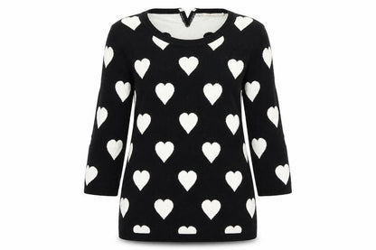 Next Womens Black Geometric Knit Pullover Jumper Size 10