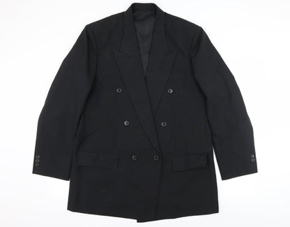 M.A.A Mens Black   Jacket Suit Jacket Size L