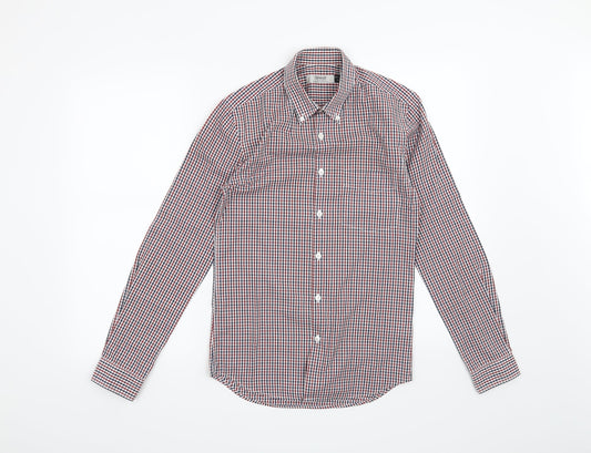 Topman Mens Red Check   Button-Up Size XS