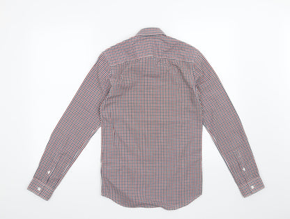 Mens UK Size XS Topman Red  Button-Up Long Sleeve Casual Shirt