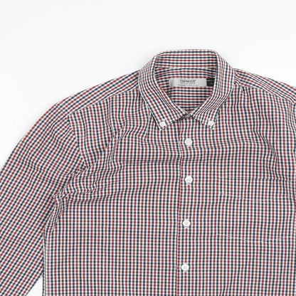 Mens UK Size XS Topman Red  Button-Up Long Sleeve Casual Shirt
