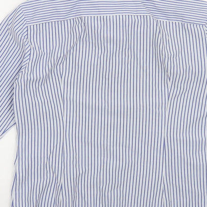 River Island Mens Blue Striped   Button-Up Size XS
