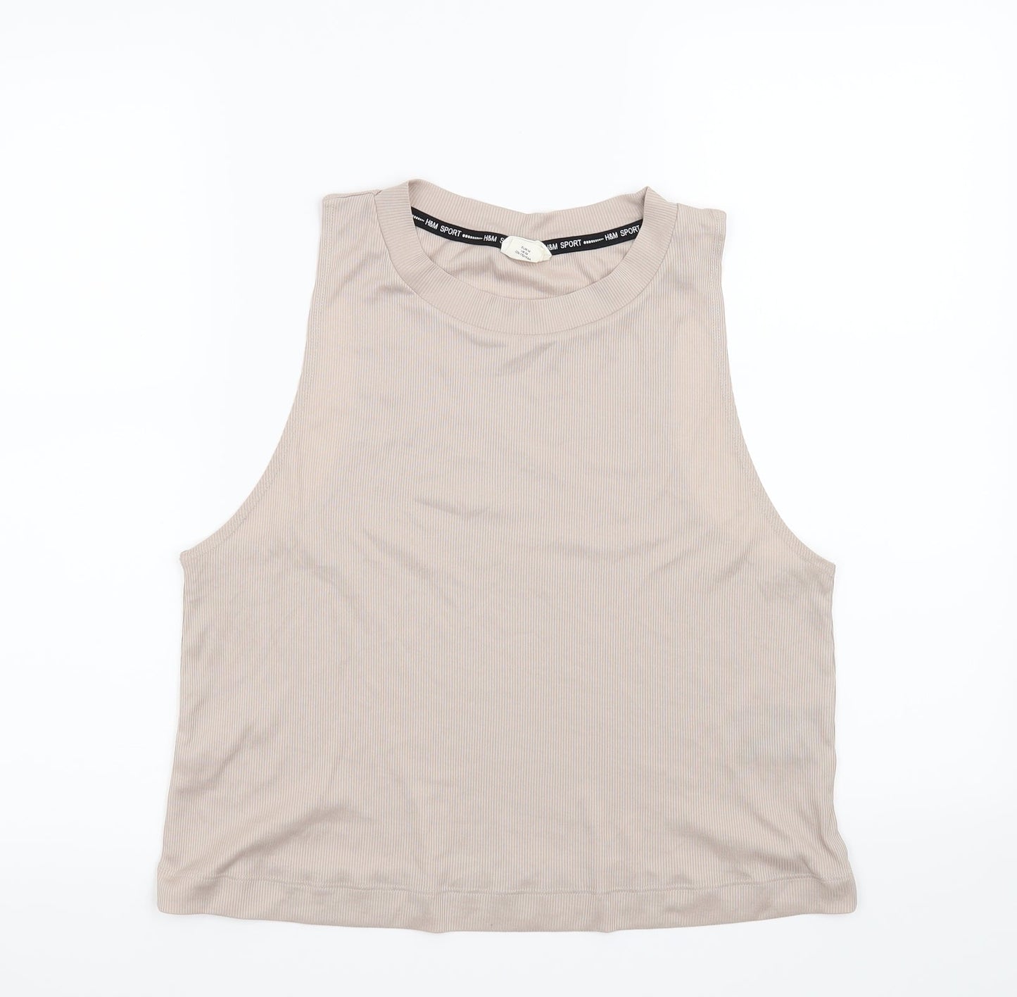 Womens UK Size M H&M Beige Basic Blouse