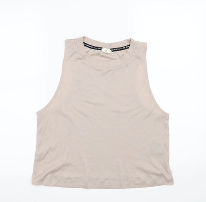 Womens UK Size M H&M Beige Basic Blouse