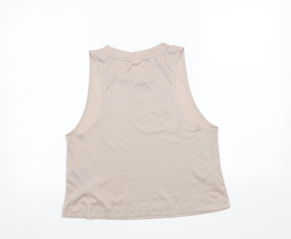 Womens UK Size M H&M Beige Basic Blouse