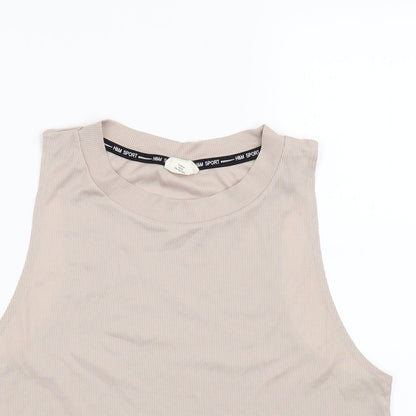 Womens UK Size M H&M Beige Basic Blouse
