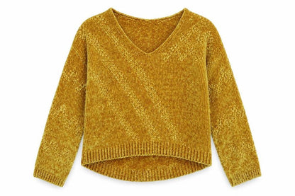 Cameo Rose Womens Yellow Knit Pullover Jumper Size L