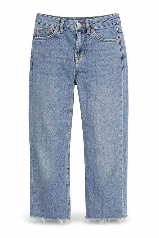 Womens UK Size 26 in Topshop Slim Fit Cropped Blue Jeans