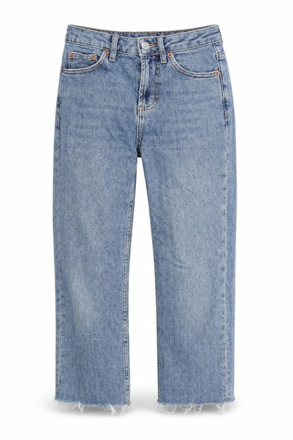 Womens UK Size 26 in Topshop Slim Fit Cropped Blue Jeans