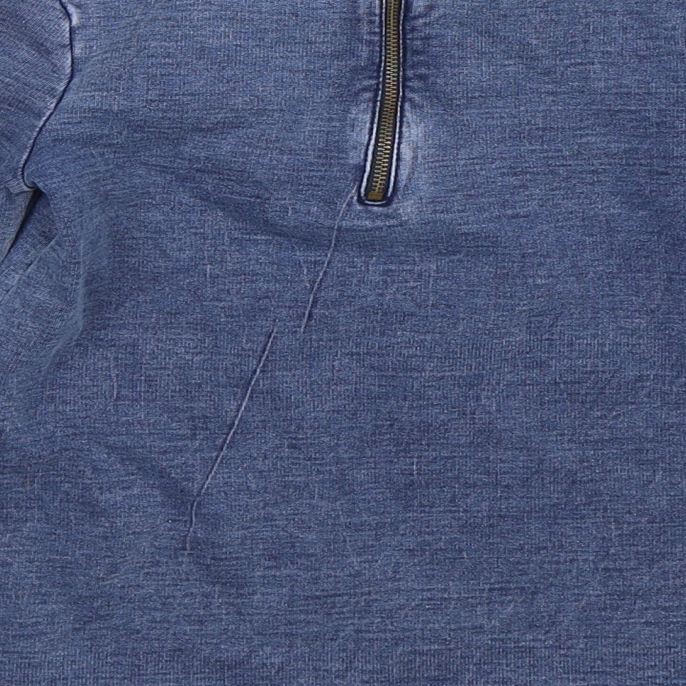 TU Girls Blue  Denim Pullover Sweatshirt Size 7 Years