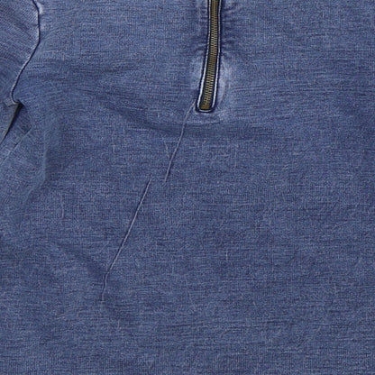 TU Girls Blue  Denim Pullover Sweatshirt Size 7 Years