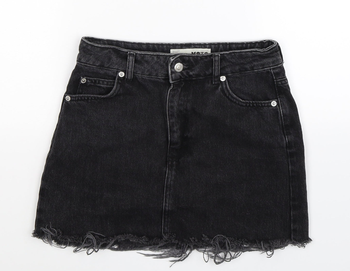 Womens UK Size 8 Topshop A-Line Denim Skirt