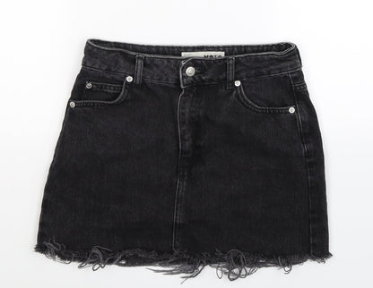 Womens UK Size 8 Topshop A-Line Denim Skirt