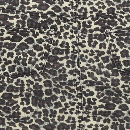 PRETTYLITTLETHING Womens Multicoloured Animal Print Denim Mini Skirt Size 8