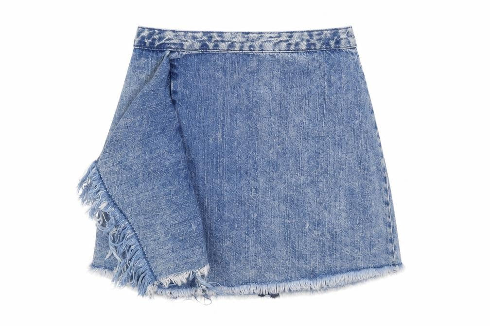 Womens UK Size XS Zara A-Line Denim Skirt