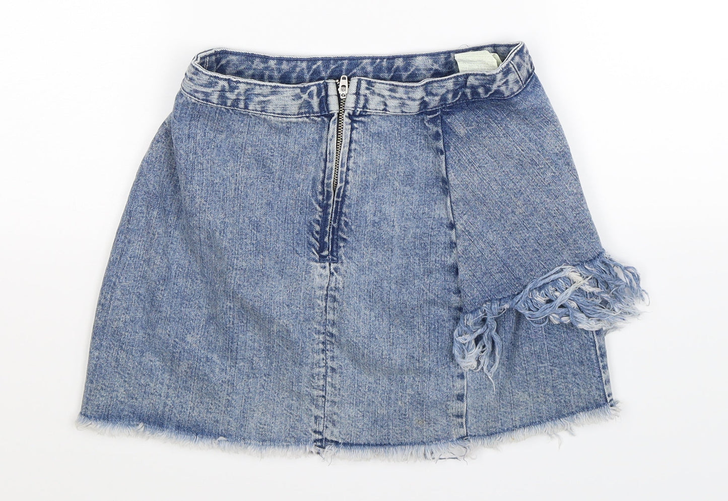 Womens UK Size XS Zara A-Line Denim Skirt