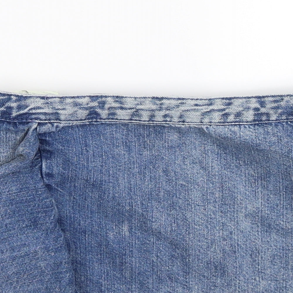 Womens UK Size XS Zara A-Line Denim Skirt