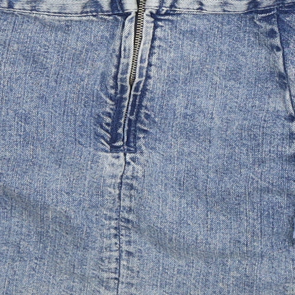 Womens UK Size XS Zara A-Line Denim Skirt