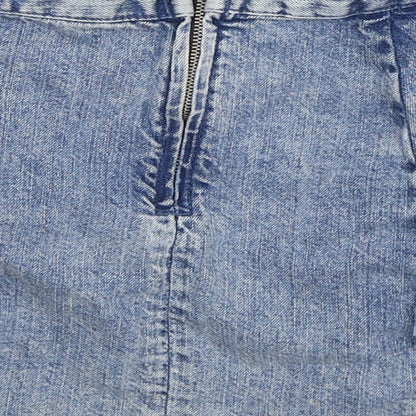Womens UK Size XS Zara A-Line Denim Skirt