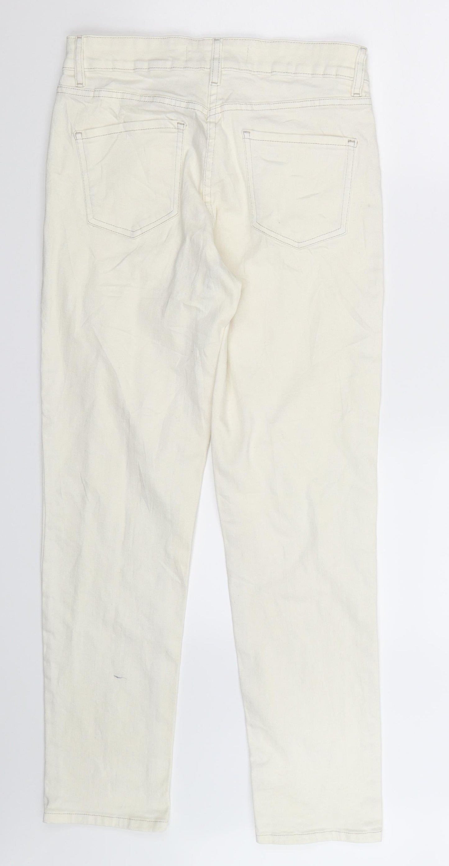 NEXT Womens White  Denim Skinny Jeans Size 8 L30 in