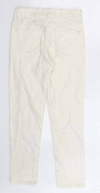 NEXT Womens White  Denim Skinny Jeans Size 8 L30 in