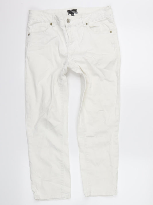 Womens UK Size 10 waredenim Regular Fit Straight White Jeans