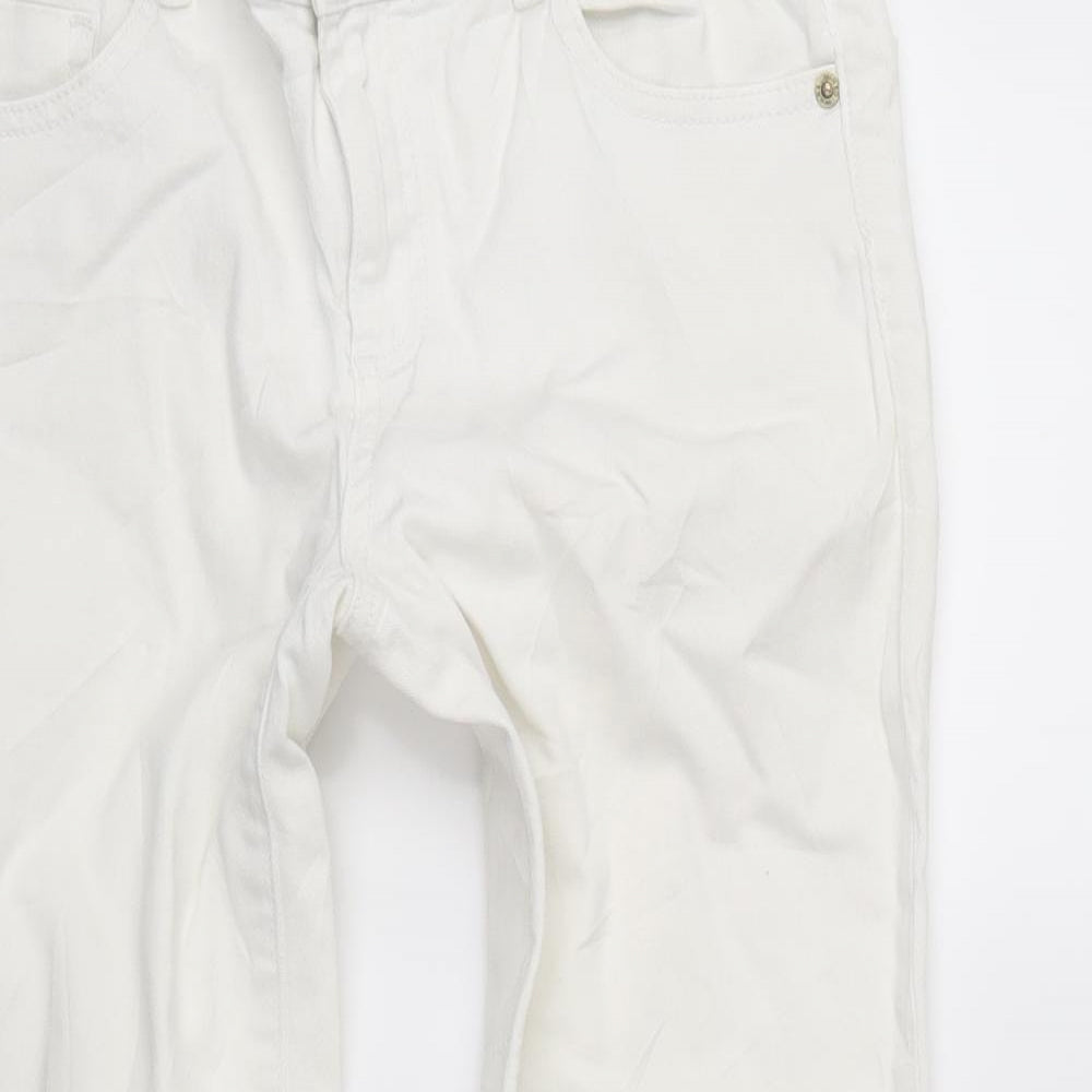 Womens UK Size 10 waredenim Regular Fit Straight White Jeans