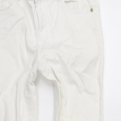 Womens UK Size 10 waredenim Regular Fit Straight White Jeans