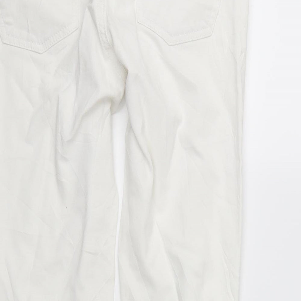 Womens UK Size 10 waredenim Regular Fit Straight White Jeans