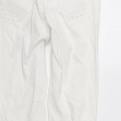 Womens UK Size 10 waredenim Regular Fit Straight White Jeans