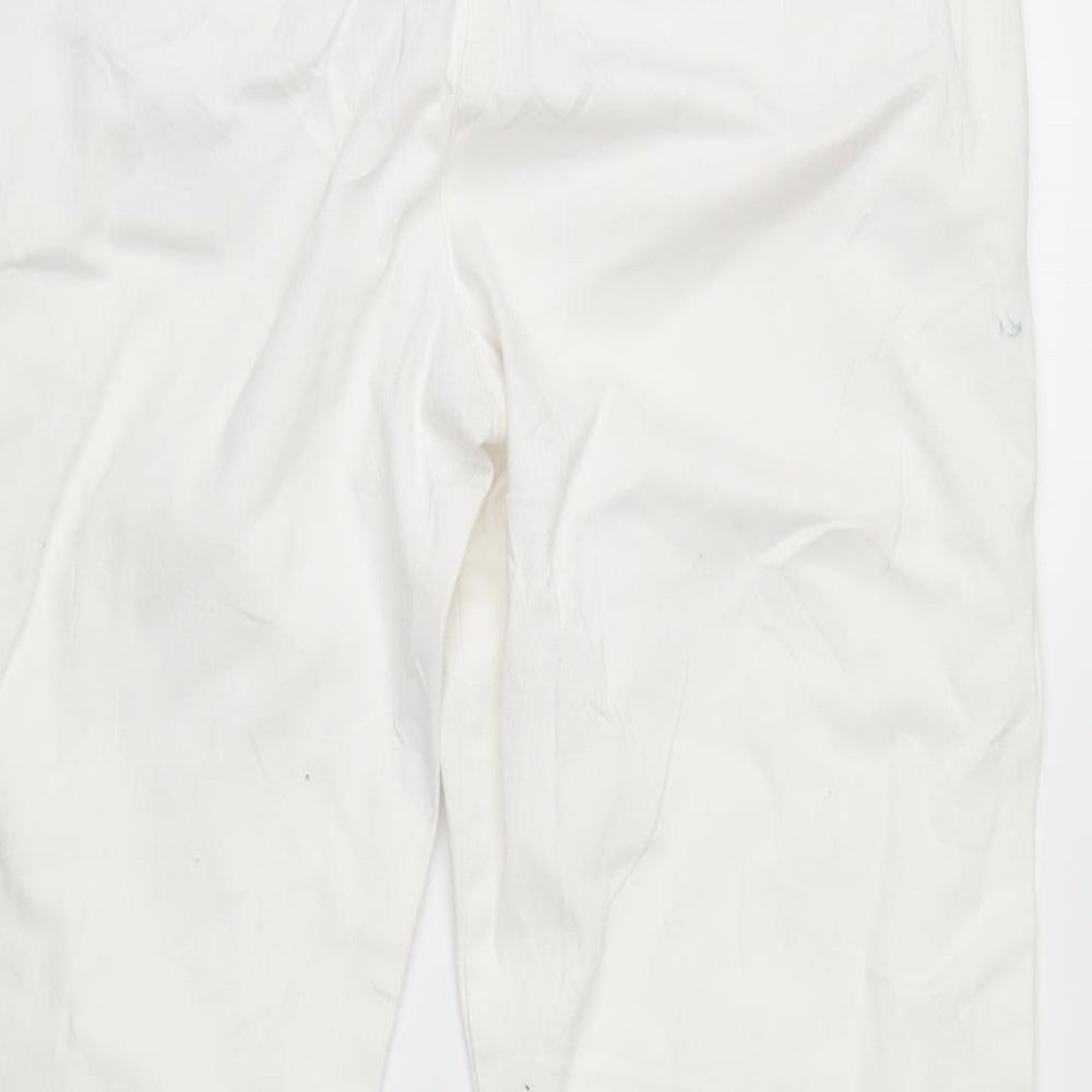 Womens UK Size 10 Wallis Regular Fit Straight White Jeans