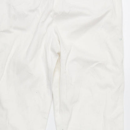Womens UK Size 10 Wallis Regular Fit Straight White Jeans