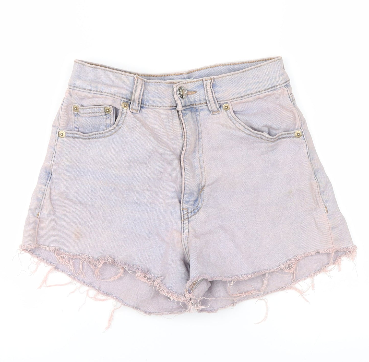 Pull&Bear Womens Pink  Denim Hot Pants Shorts Size 6